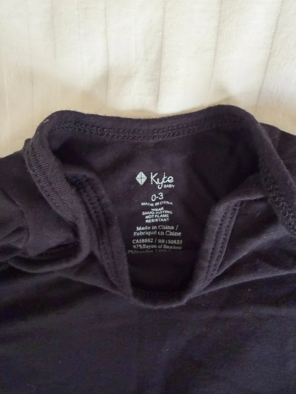Kyte Baby Long Sleeve Bodysuit in Midnight